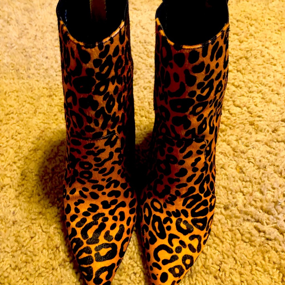 Neiman Marcus leopard boots